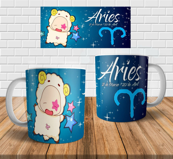 Plantillas Signos Zodiaco Tazas Cute Sublimar Diseños 1