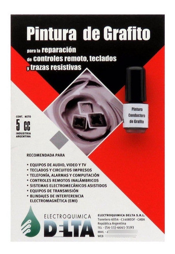Pintura Conductora De Grafito 5cc Delta 0