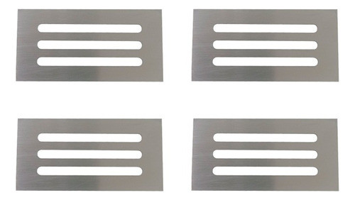 Rejilla Ventilacion Acero Inoxidable 70 Mm X 35 Mm X 4 Unid 0