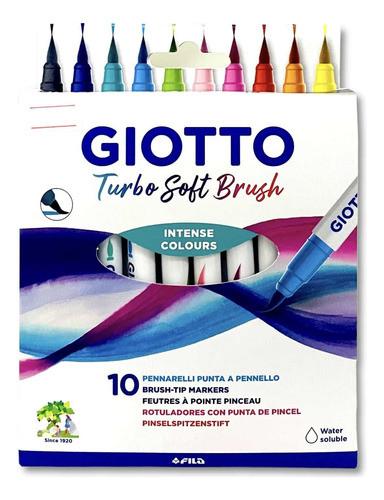 Marcadores Giotto Turbo Soft Brush X 10  279217 0