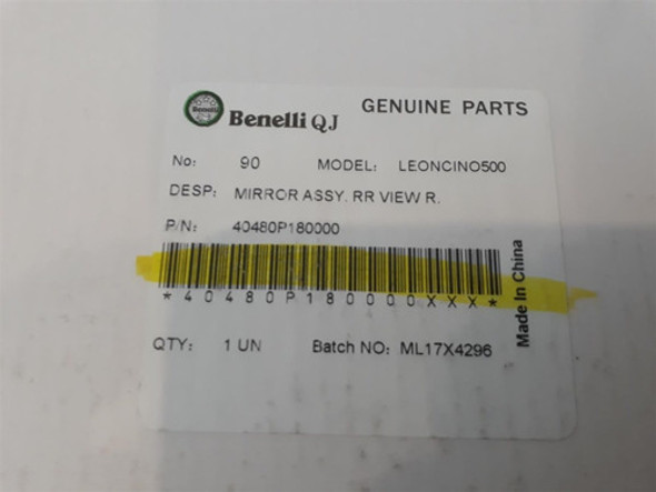 Espejo Derecho Leoncino Benelli Original En Cycles 1