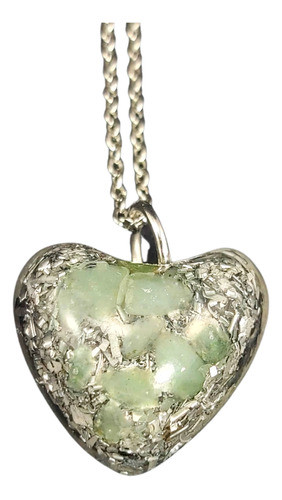 Orgonita Dije Corazon Mini Cuarzo Verde 0