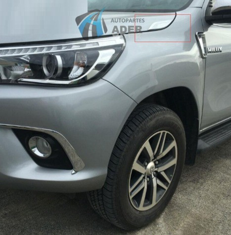 Embellecedor Negro Mate Lateral Capot Hilux 2016 2017 2018 1
