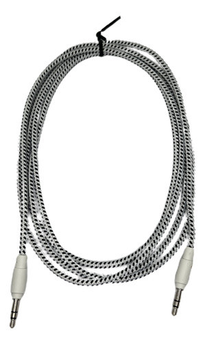 Cable Auxiliar 2 Metros Mini Plug 3,5mm Mallado Aux6 Skyway 0
