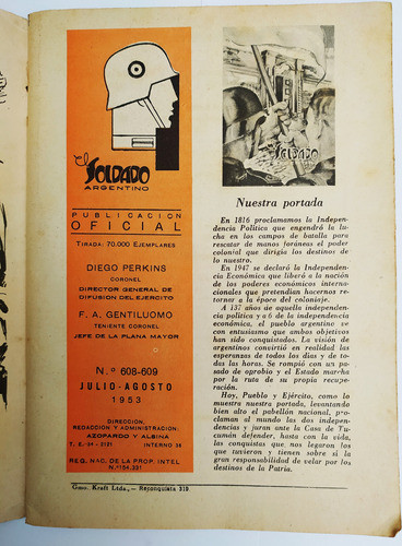 El Soldado Argentino Peronismo Prada Legrand Mussimesi 1953 1