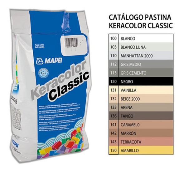 Pastina Keracolor Classic 1kg Color Caramelo Mapei Sibaco 1