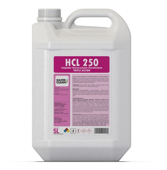 Quitasarro Industrial Hcl 250 - Master Clean X 5lts 0