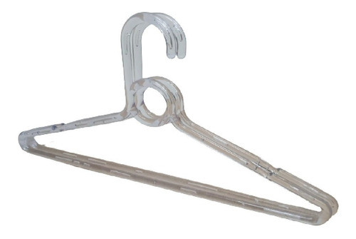 Cj 6 Cabides Adulto Cristal Transparente 10mm G - Reforçado 1