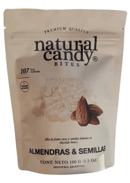 Almendra Bañada En Chocolate Blanco Natural Candy Bites 100g 0 Almendra Bañada En Chocolate Blanco Natural Candy Bites 100g 0