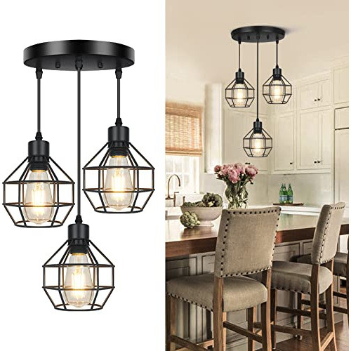 Lámpara Colgante 3 Luces Iluminación Colgante Industria 110v 0