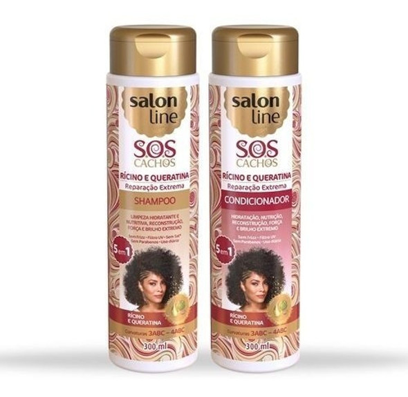 Salon Line Kit Shampoo Y Acondicionador 5 En 1. 300ml 1