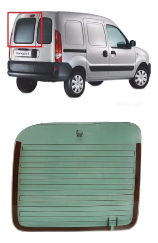Luneta Renault Kangoo 99 Al 17 Izquierda Con Termica 0