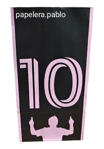 Bolsa Cotillon Papel Messi 10 Inter Miami 12.5x7x24.5  X 50u 1