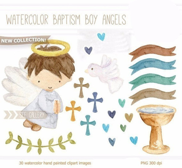 Kit Imprimible  Bautismo 9  -  30 Imágenes Png -  Ver Promo 1