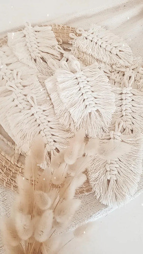 10 Plumas 12 Cm Macrame 1