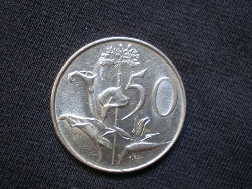 Sudafrica South Sud Africa 50 Cents 1976 Conmemorativa Km#96 1