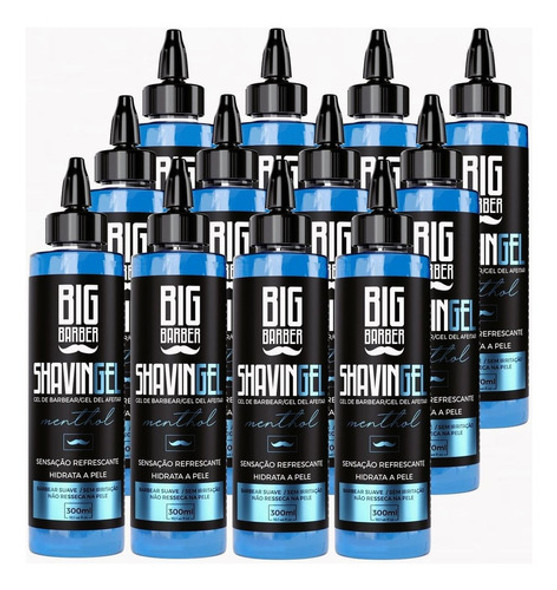 Shaving Gel Barbear Bisnaga Big Barber Menthol Fardo 12 Unid 0
