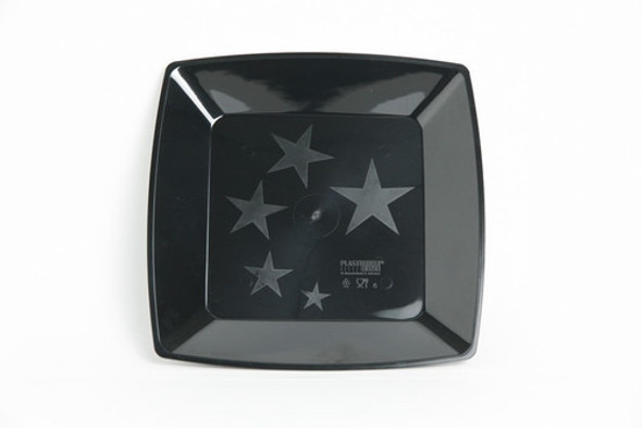 50 Pratos Acrílico Quadrado Sobremesa Resistente 15cm 1