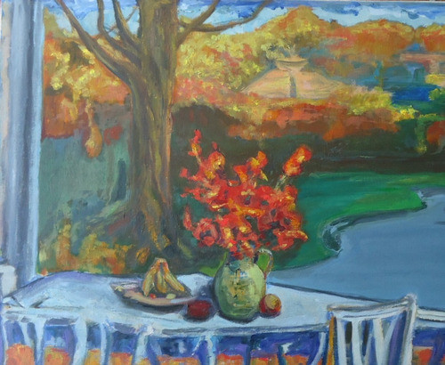 Paisagem Com Vaso De Flores - Ast/sem Assinatura 0
