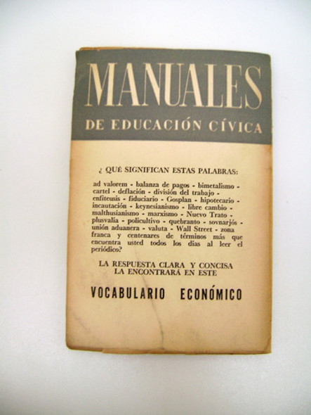 Manuales De Educacion Civica Vocabulario Economico Boedo 1