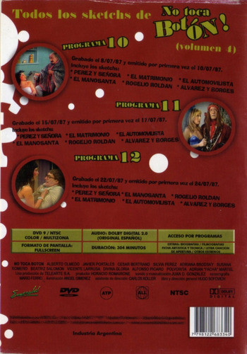 No Toca Botón! Vol.4 ( Olmedo ) Dvd Original Ver Descripción 1