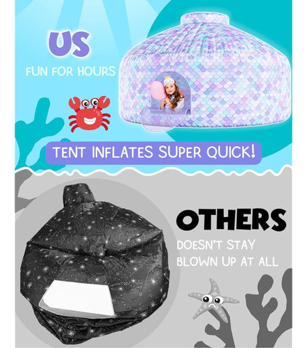 Skywin Air Tent Fort Large Mermaid With Door Playhouse For K 1