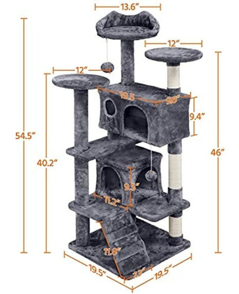 Topeakmart - Arbol Para Gatos De 54 Pulgadas, Torre Para Ga 1