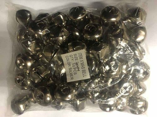 Cascabeles De Acero 30 Mm Bolsas De 50 Unidades Plata Y Oro 0