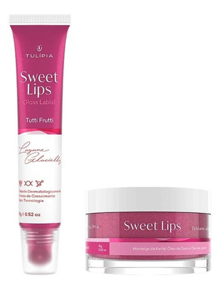 Kit Sweet Lips Esfoliante Labial + Gloss Labial Tulípia 1