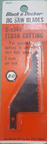 Hoja Caladora Madera Black & Decker Encastre U Corte Final 0