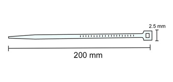 Abrazadera Precinto 200x2.5mm Bolsa De 100 0 Abrazadera Precinto 200x2.5mm Bolsa De 100 0