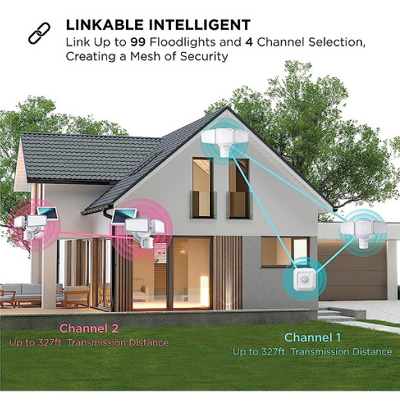 Home Zone Security Smd Led Luz De Inundación Al Aire Libre, 1