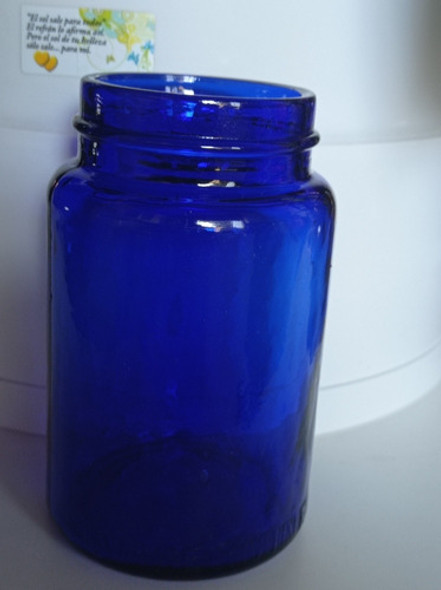 Frasco Antiguo Farmacia Diadermine Francés Azul 0