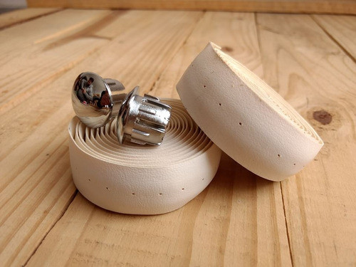 Cinta Para Forma Bicicleta Carreras  Blanco Cuero Sinteti 1