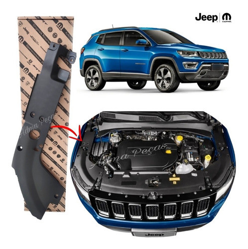 Acabamento Lateral Motor Jeep Compass 2017 2018 2019 2020 Ld 1