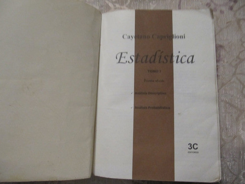 Estadistica - Tomo 1 - Cayetano Capriglioni 1
