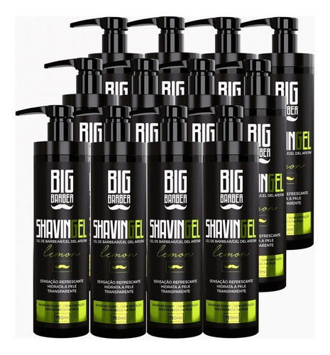 Shaving Gel De Barbear Big Barber 750ml Limão Revenda 12 Und 0