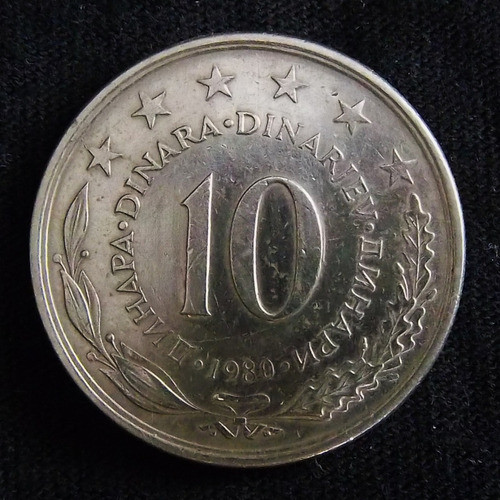 Yugoslavia 10 Dinares 1980 Excelente Km 62 0