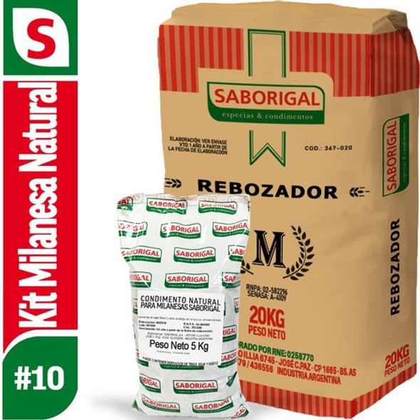 Kit#10 Condimento Milanesas Natural X5kg + Rebozador X20kg 0