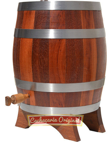 Barril Corote Tonel Pipa Pinga Jequitibá Rosa Vertical 6l 1