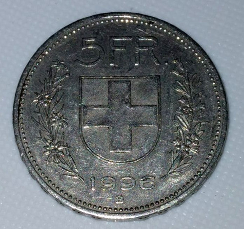Eb+ Moneda Suiza - Conf. Helvética 5 Fr (1996) 0