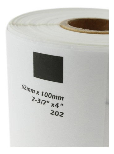 Rollo Dk 1202 62x100 Mm 300 Etiquetas Autoadhesiva Dk Ql 1