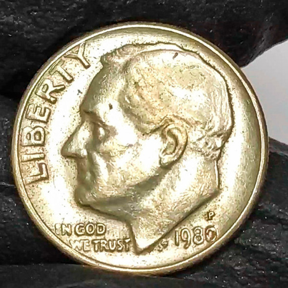 Estados Unidos 1 Dime 1980 Antigua Moneda Colección 0