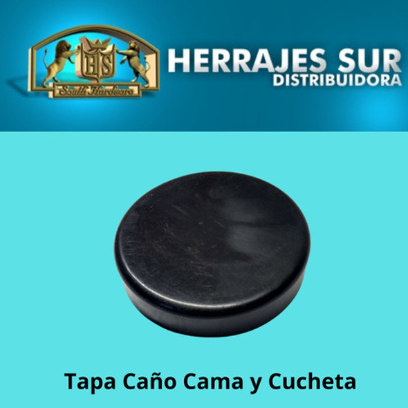 Cuchetas Caño. Tapa Exterior Regatón 3  Pulgadas Negro X Un 1