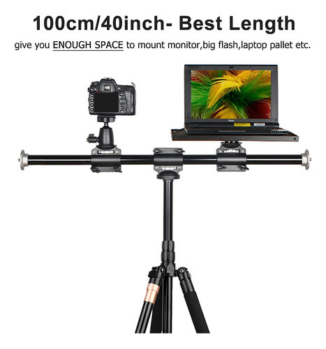 Brazo De Tripode Horizontal Extension De Tripode - Negro 1