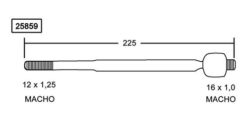Rack End 03 (d/hid) (rosca Fina) Honda Fit 03-06 0