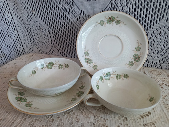 Finisimas Y Antiguas Tazas De Consome En Porcelana Bavaria 1