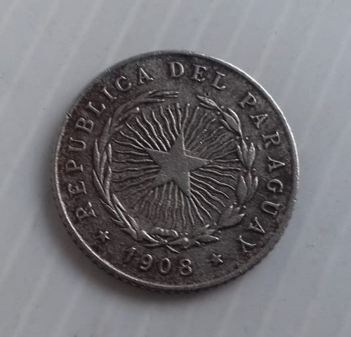 Paraguay 10 Centavos Del Año 1908 Moneda Cuproníquel Km# 10 0