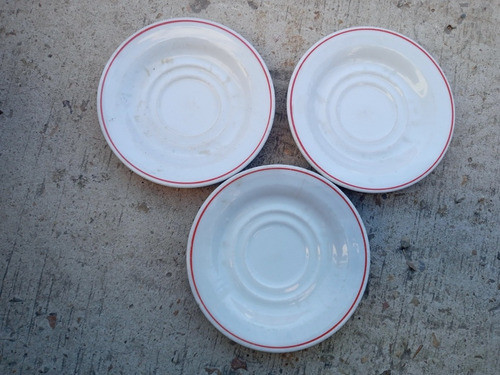 3 Antiguos Platitos De Porcelana Dresden 15cm Diametro 0