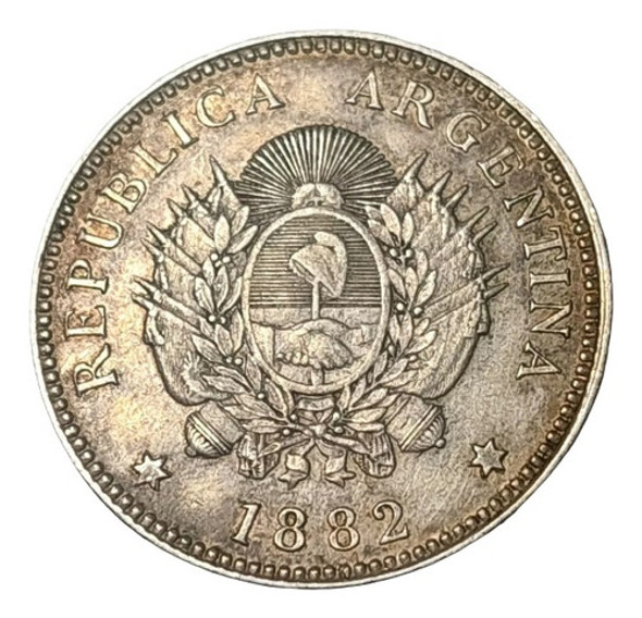 Moneda Argentina 10 Centavos, 1882 Plata 0.900 Km# 26 - 1254 1